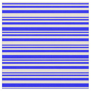 Bisque & Blauer Farbmuster Stoff