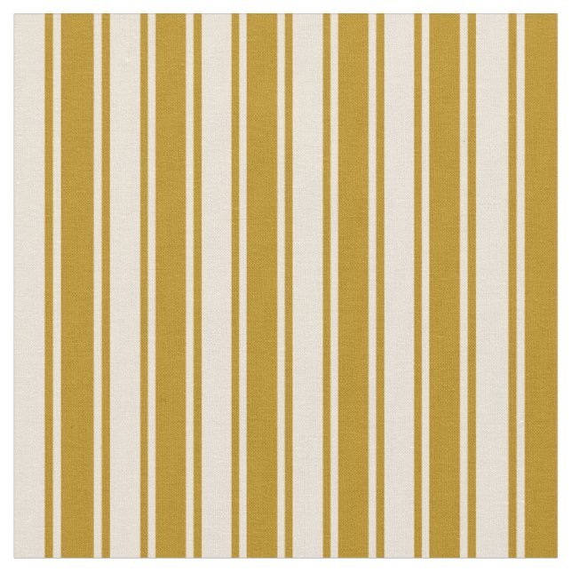 Bisque & Dark Goldenrod Streifen Muster Stoff (Nahaufnahme)