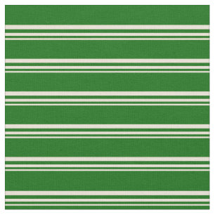 Bisque & Dark Green Pattern Stoff