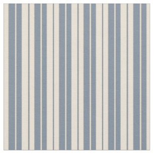 Bisque & Light Slate Grau Lined Muster Stoff