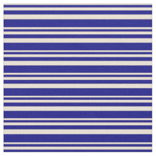 Bisque und blaue Streifen Stoff