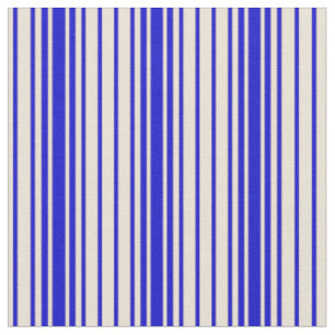 Bisque und Blaue Streifen Stoff