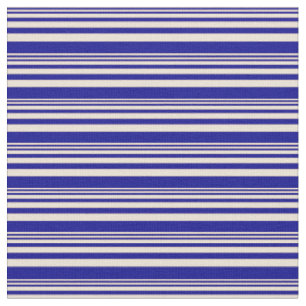 Bisque und Dark Blue Colos Muster Stoff