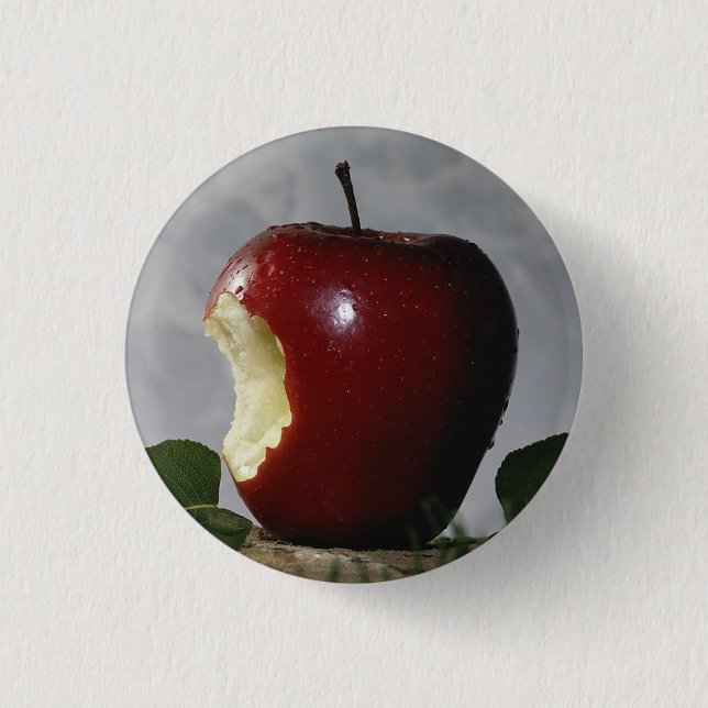 Biss aus Apfel! Button (Vorderseite)