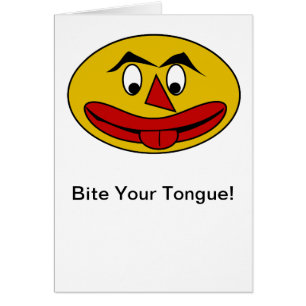 Biss deine zunge Funny Yellow Face
