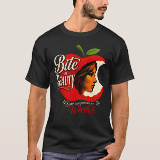Biss der Schönheit - Vintage Gift Apfel-Tattoo-Gra T-Shirt