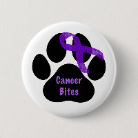 Biss Dog Paw Lila Ribbon-Lymphom-Krebs