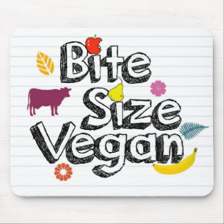 Biss-Größe veganes Mousepad neues Logo