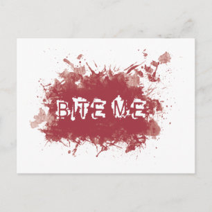 Biss mich Blutfleck Postkarte