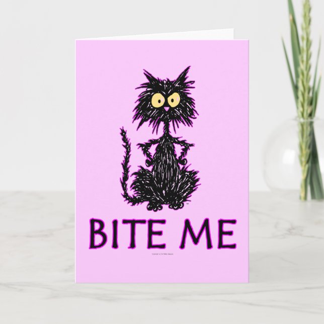 Biss mich! Designs für Cat-Geschenke Karte (Vorderseite)