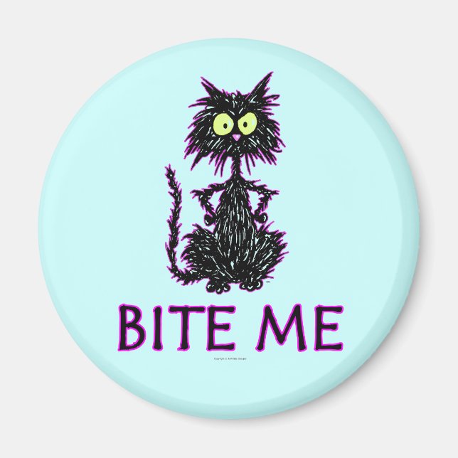 Biss mich! Designs für Cat-Geschenke Magnet (Vorne)