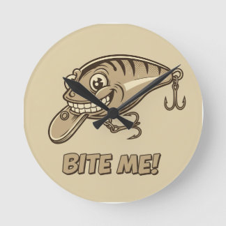 Biss mich! Lure Watch Runde Wanduhr