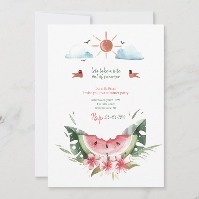 Biss Out of Summer Einladung (Vorderseite)