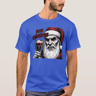 Biss Weihnachtsvampir Weihnachtsmann Vintage Comic T-Shirt