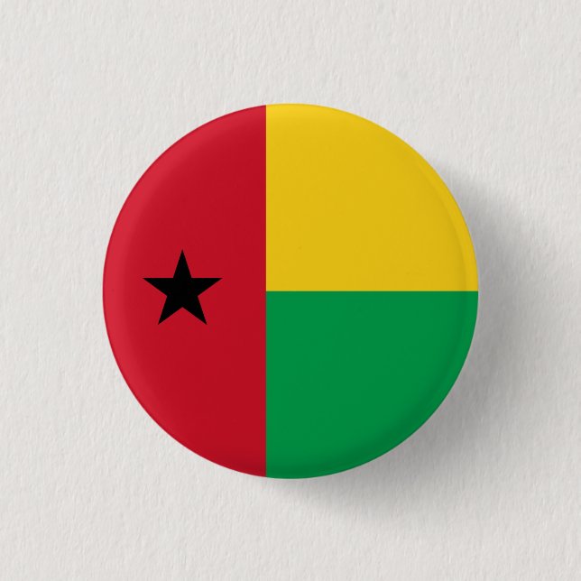 Bissau-guineische Flagge, Flagge der Guinea-Bissau Button (Vorderseite)