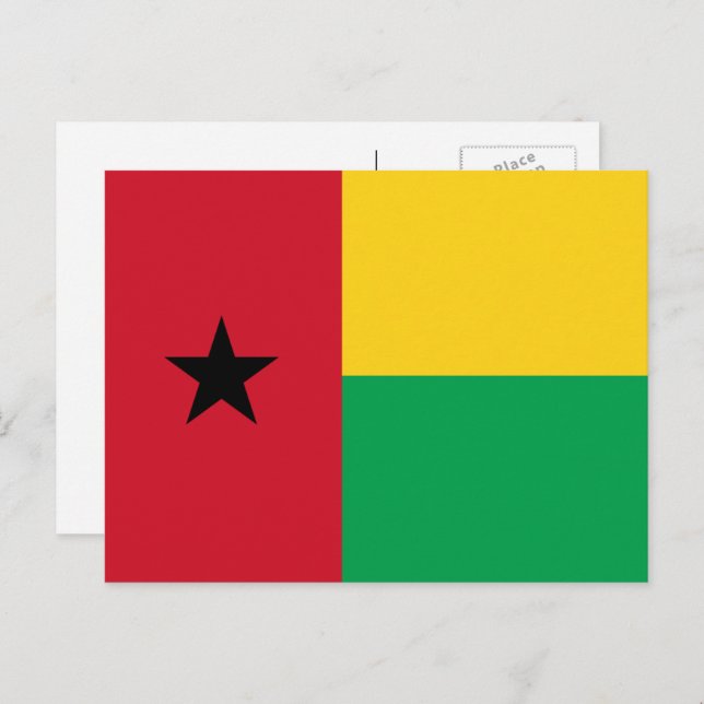 Bissau-guineische Flagge, Flagge der Guinea-Bissau Postkarte (Vorne/Hinten)