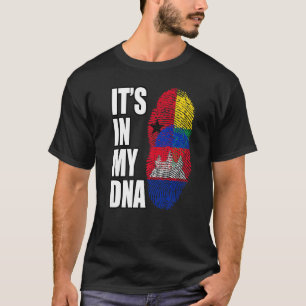 Bissau-Guineische und kambodschanische DNA-Flagge- T-Shirt
