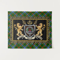 Bisset Clan Abzeichen & Motto mit Löwen