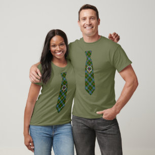 Bisset Scottish Abzeichen & Tartan Krawatte T-Shirt