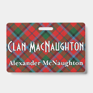 Bissiger Clan MacNaughton MacNachtan Tartan Ausweis
