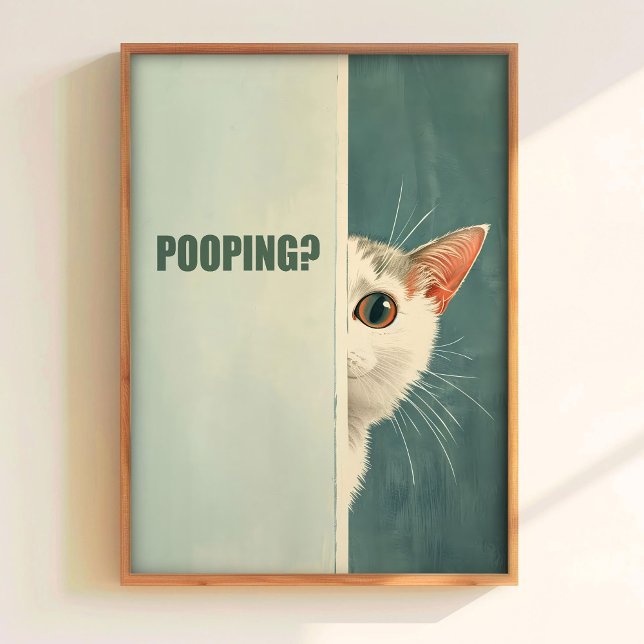 Bist du am Koten Poster Druckbar Katzen Badezimmer (Von Creator hochgeladen)