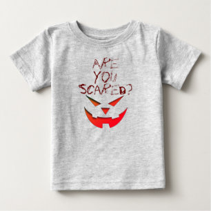 Bist du ängstlich Frohes Halloween Kürbisgesicht Baby T-shirt