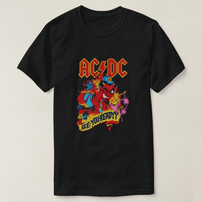 Bist du bereit ACDC T-Shirts (Design vorne)