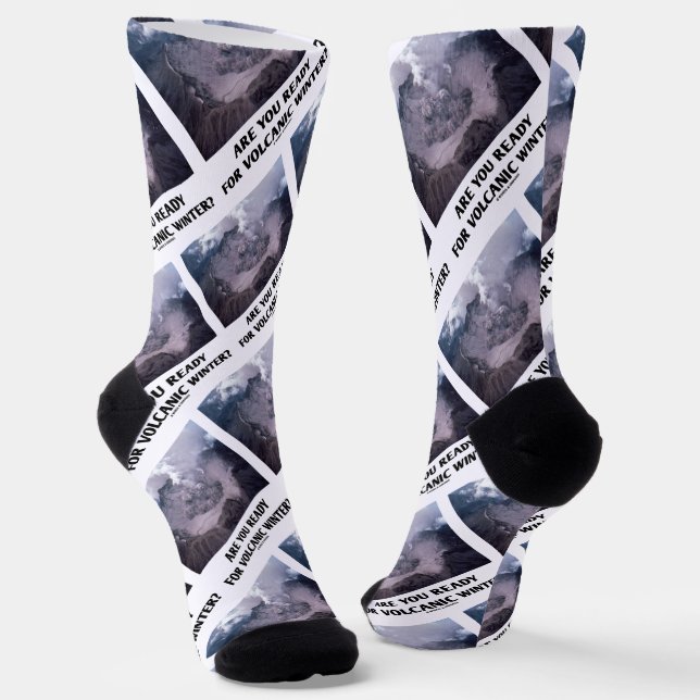 Bist du bereit für den VulkanWinter? Vulkanologie Socken (Gewinkelt)