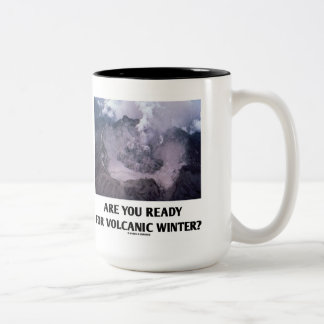 Bist du bereit für den VulkanWinter? Vulkanologie Zweifarbige Tasse