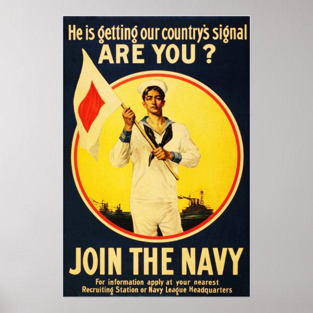 Bist du bereit? GEHEN SIE DER NAVY BEI! Rekrutieru Poster (Vorne)
