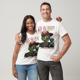 Bist du bereit Lustige Zombie-Paar-Shirts T-Shirt