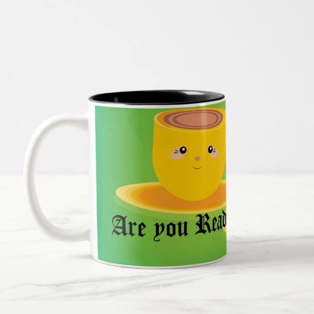 "Bist du bereit?" Tasse für Cat Lovers Cap Dining (Links)