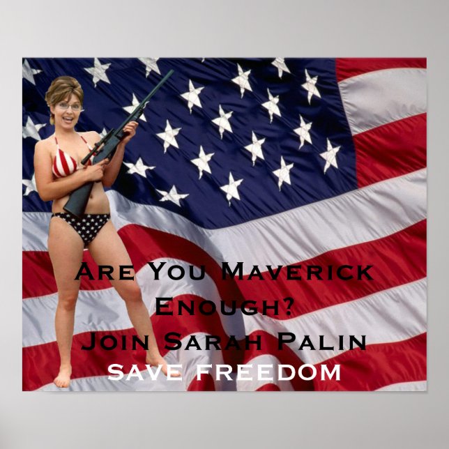 Bist du eigensinnig genug? Join Sarah Palin Poster (Vorne)