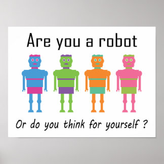 Bist du ein Roboter? Poster