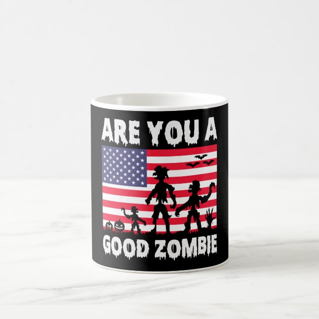 Bist du eine gute Zombie-Funny-Halloween-Tasse? Kaffeetasse (Mittel)