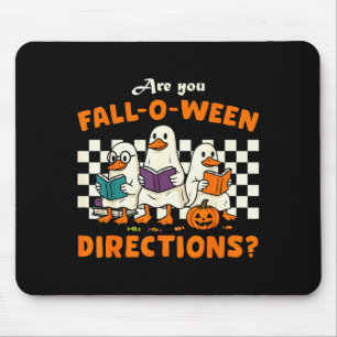 Bist du Fall-o-ween-Anleitung Gespenst-Gans-Lehrer Mousepad