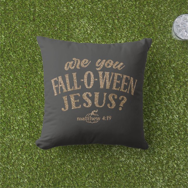 Bist du FALL-O-WEEN Jesus? Christlich Halloween Kissen (Golfball-Marker)