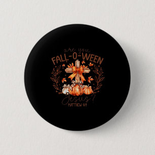Bist du Fall-o-ween Jesus Halloween Grusel Saison Button