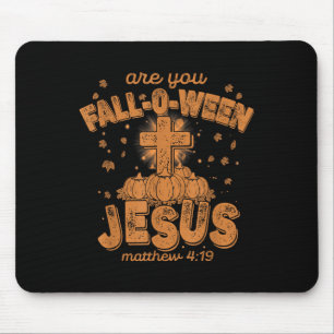 Bist du Fall-o-ween Jesus, lustige christliche Bib Mousepad