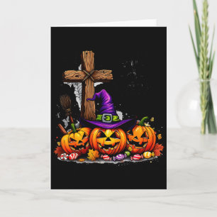 Bist du Fall-o-ween Jesus lustiger Kürbis _1 Karte