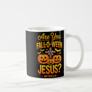 Bist du Fall-o-ween Jesus Matthäus 4_19 Halloween Kaffeetasse