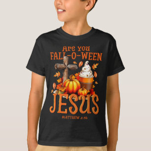 Bist du Fall-o-ween Jesus Matthäus 4 19 Halloween T-Shirt