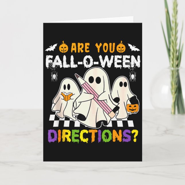 Bist du Fall O Ween Richtungen Geist christlich Ha Karte (Vorderseite)