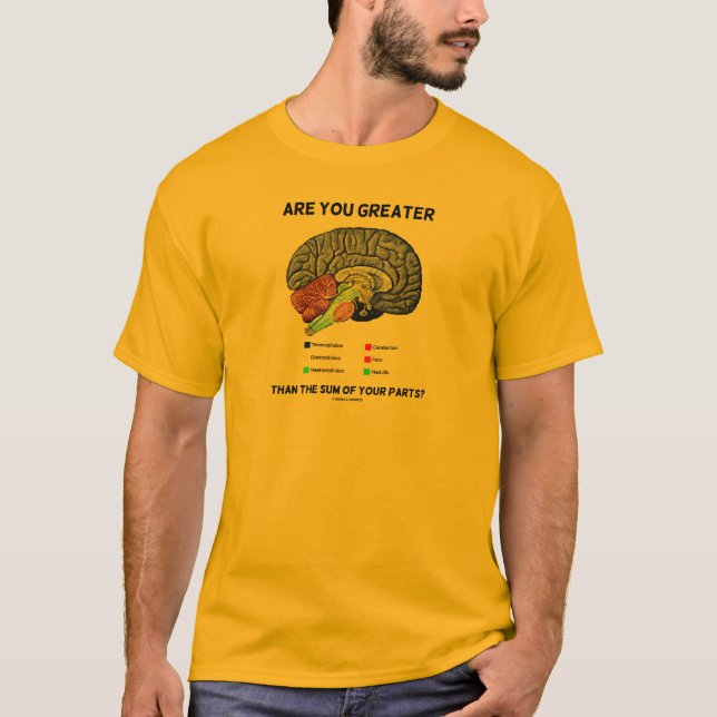 Bist du größer als die Summe deiner Teile? Gehirn T-Shirt (Vorderseite)