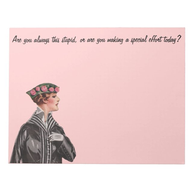 Bist du immer so dumm? notizblock (Vorderseite)