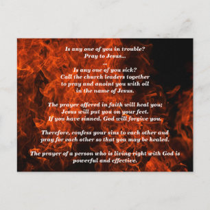 Bist du krank? Dann Bete James 5:13-16 Postkarte