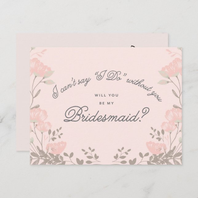 Bist du meine Bridesmaid? | Bridesmaid Einladung (Vorne/Hinten)