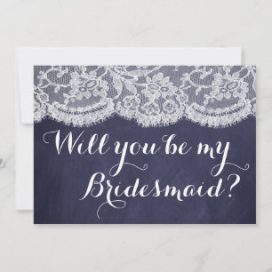 Bist du meine Bridesmaid? Seekateboard und Lace Einladung