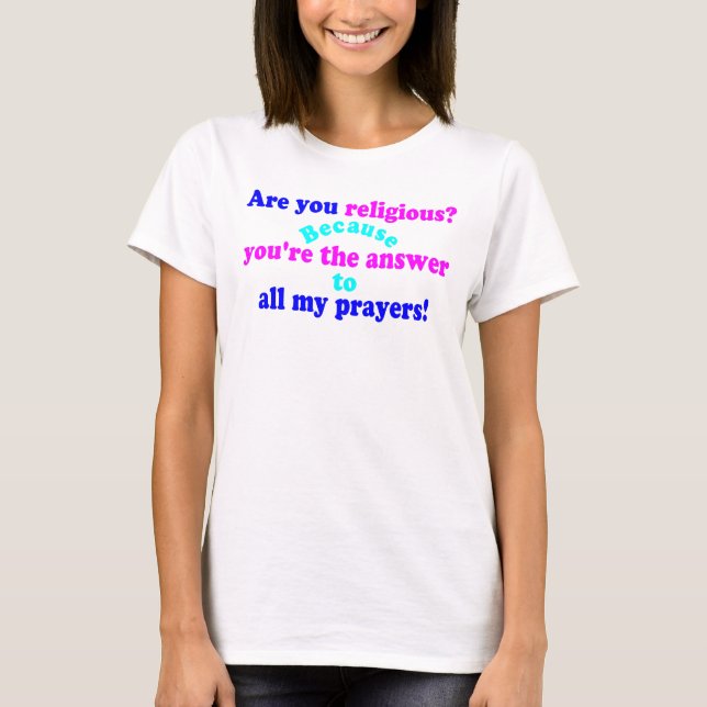 😁 ✔ Bist du religiös? Weil.. Funny Lieferwagen Li T-Shirt (Vorderseite)