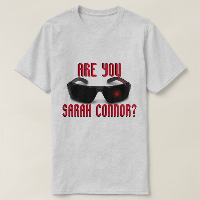 Bist du Sarah Connor? - Ein MisterP-Shirt T-Shirt (Design vorne)